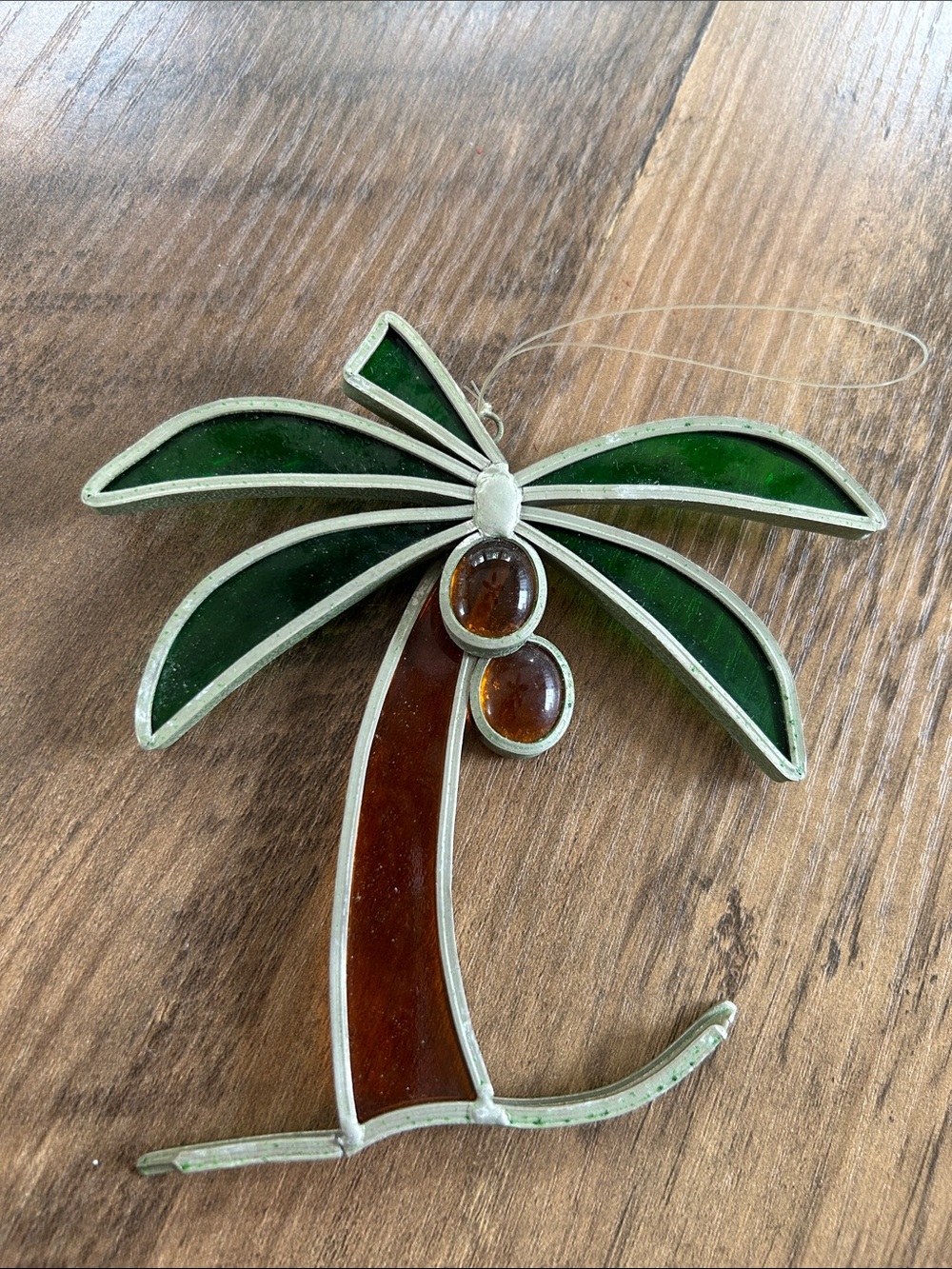 Stained Glass Palm Tree Ornament